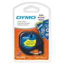 DYMO Genuine LetraTag Labeller Plastic Tape. 12mm Black On Yellow. - Office Connect 2018