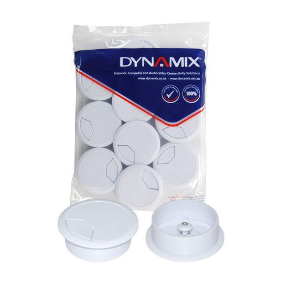 DYNAMIX 80mm Round Desk Grommet. Easily & Neatly Store Your Power, - Office Connect 2018