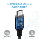 PROMATE USB-C To USB-C Thunderbolt 3 Mesh Armoured Cable. 100W Power - Office Connect 2018