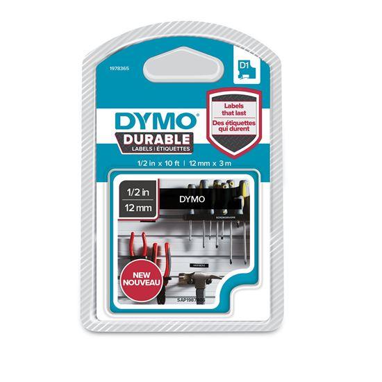 DYMO Genuine D1 Extra-Strength Durable Labels. 12mm X 3m White - Office Connect 2018