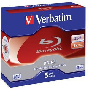Verbatim BD-RE 25GB 2x 5 Pack with Jewel Cases - Office Connect