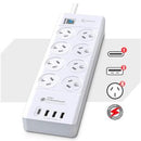 Sansai 8 Way Surge Powerboard with 3x USB Charging Ports - Office Connect 2018