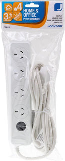 JACKSON 4-Way Power board with Surge & Overload Protection. - Office Connect