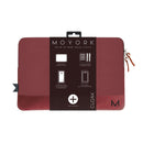 MOYORK CLOAK 13-14" Charging Sleeve - Merlot Leather - Office Connect