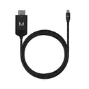 MOYORK CORD 2m USB-C to HDMI A Male Nylon Cable- Raven Black - Office Connect