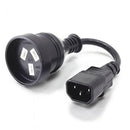 ALOGIC 1.5M IEC C14 TO AUS 3 PIN MAINS PLUG MALE TO FEMALE - Office Connect 2018
