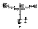 Brateck 13-27" Triple Monitor Stand with Clamp/Grommet Base - Office Connect 2018