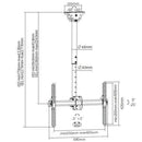 BRATECK 37''-70'' Ceiling Mount Bracket. Max Load:50 Kgs. - Office Connect 2018