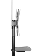 BRATECK 37"-70" Telescopic Height Adjustable Steel TV Cart With Crank - Office Connect 2018