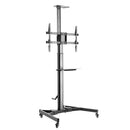 BRATECK 37"-70" Telescopic Height Adjustable Steel TV Cart With Crank - Office Connect 2018