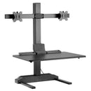 BRATECK Electric Sit-Stand Desk Converter With Dual Monitor Mount. - Office Connect 2018