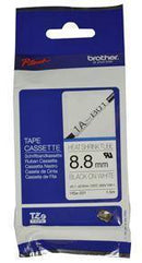 Brother HSe-221 8.8mm x 1.5m Black on White Heat Shrink Tape - Office Connect 2018