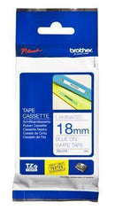 Brother TZe-243 18mm x 8m Blue on White Tape - Office Connect 2018