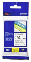 Brother TZe-251 24mm x 8m Black on White Tape - Office Connect 2018