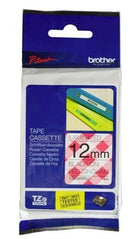 Brother TZe-MPRG31 12mm x 4m Black on Red Gingham Tape - Office Connect 2018