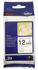 Brother TZe-R231 12mm x 4m Black on White Ribbon Tape - Office Connect 2018