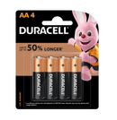 Duracell Coppertop Alkaline AA Battery Pack of 4 - Office Connect