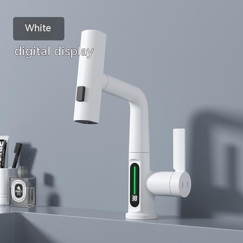 Intelligent Digital Display Faucet Pull-out Basin Faucet Temperature Digital Display Rotation - Office Connect 2018