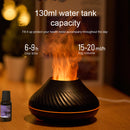 Newest RGB Flame Aroma Diffuser 130Ml 3d Colorful Flame Humidifier Fire Volcano Diffuser Flame - Office Connect 2018