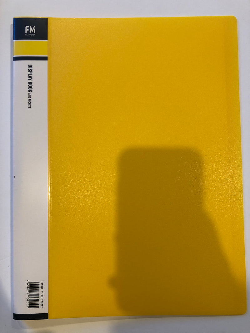 FM Display Book with 10 Pockets - Yellow