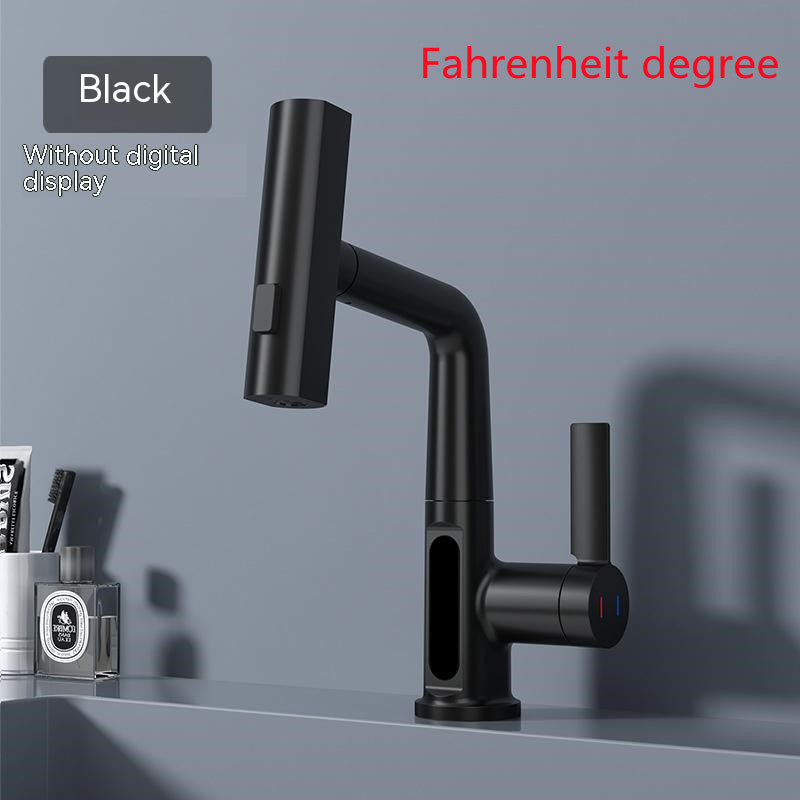 Intelligent Digital Display Faucet Pull-out Basin Faucet Temperature Digital Display Rotation - Office Connect 2018