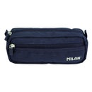 Milan Pencil Case Rectangular 2 Zip 1918 Series Navy Blue