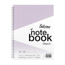 Silvine Tinted A4+ Notebook 8mm Lined with Margin 100 Pages Lilac