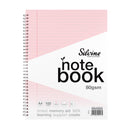Silvine Tinted A4+ Notebook 8mm Lined with Margin 100 Pages Pink