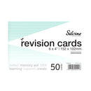 Silvine Tinted Revision Cards 6mm Ruled 152 x 102mm 50 Cards Blue