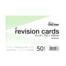 Silvine Tinted Revision Cards 6mm Ruled 152 x 102mm 50 Cards Green