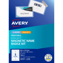 Avery Magnetic Name Badge Kit L7418  86.5x55.5mm 8up 10 Sheets
