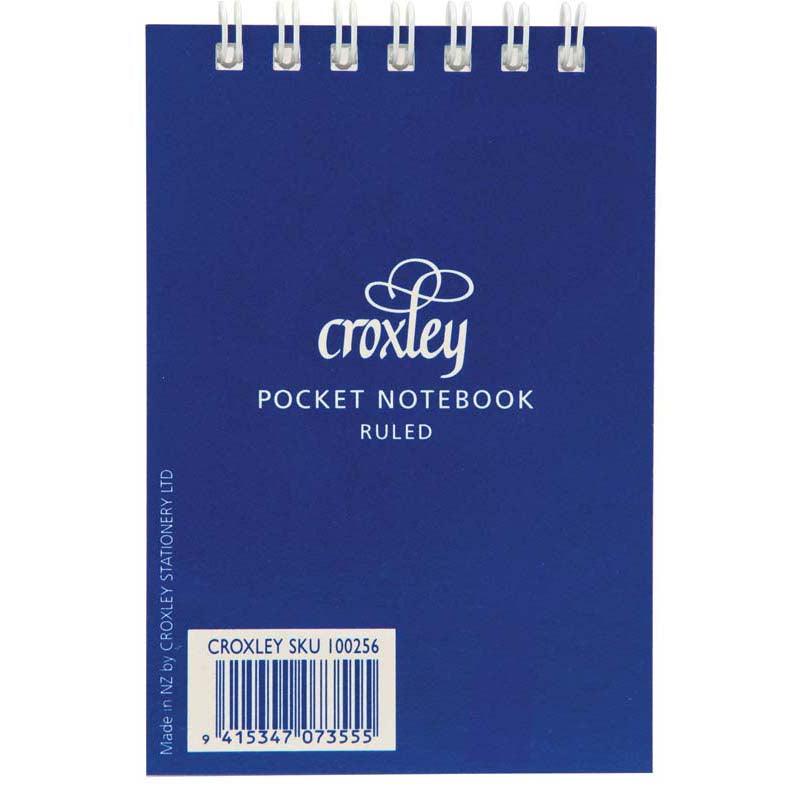 Croxley Notebook Pocket Top Opening 76x111mm Blue Cover 50 Leaf - Office Connect 2018