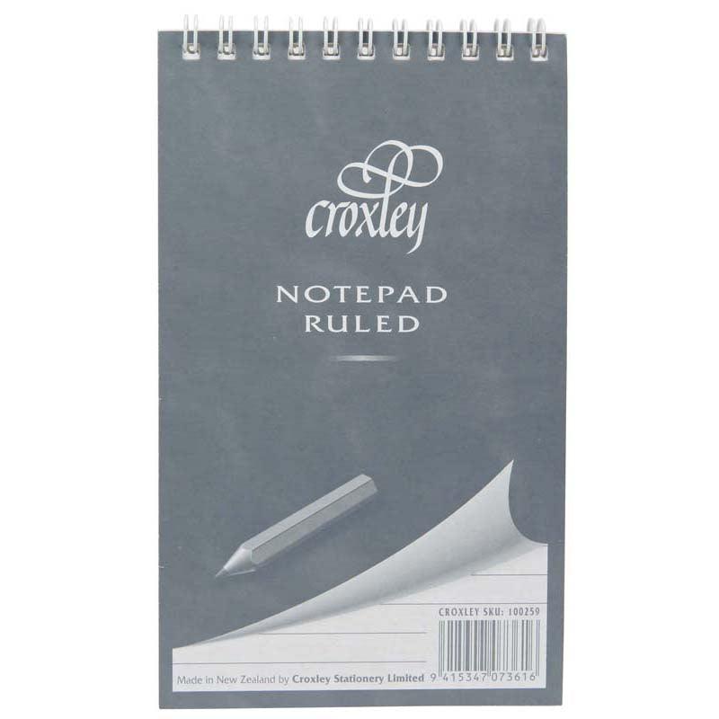 Croxley Notebook Compact Top Opening 100x165mm Grey Cover 50 Leaf - Office Connect 2018