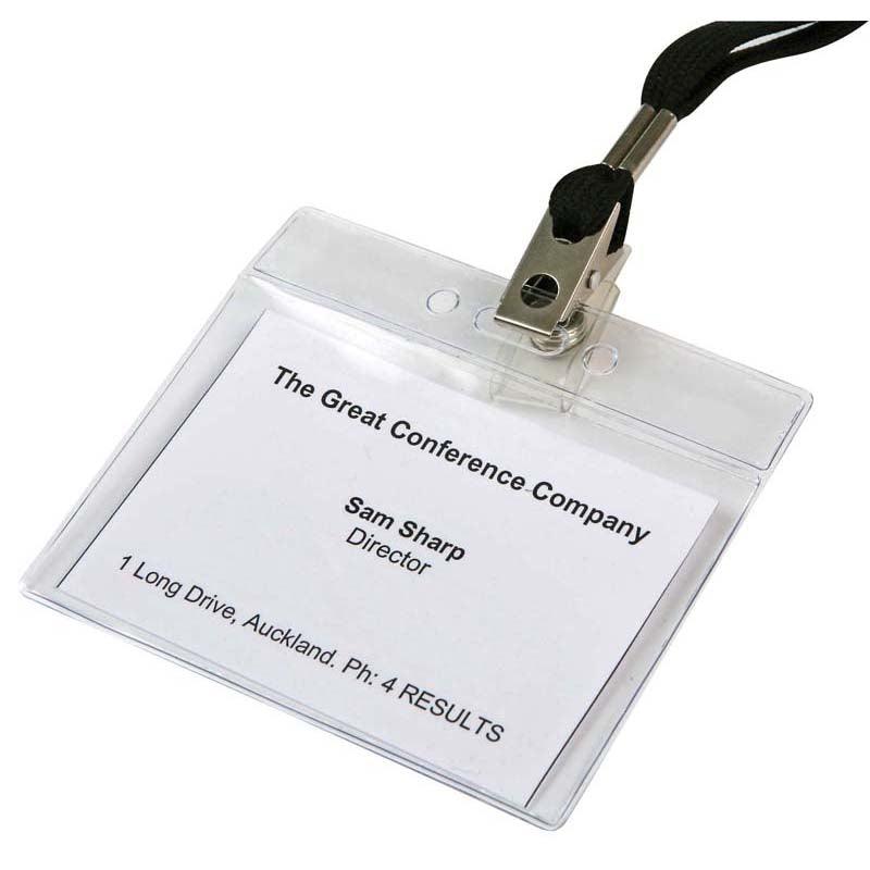 Dixon ID Pouch Landscape Pack 10 Soft Clear - Office Connect 2018