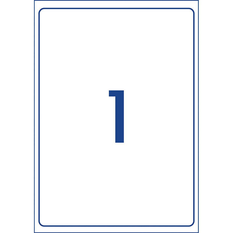Avery Heavy Duty ID Label L7067 White Laser 199.6x289.1mm 1up 10 Sheets - Office Connect 2018