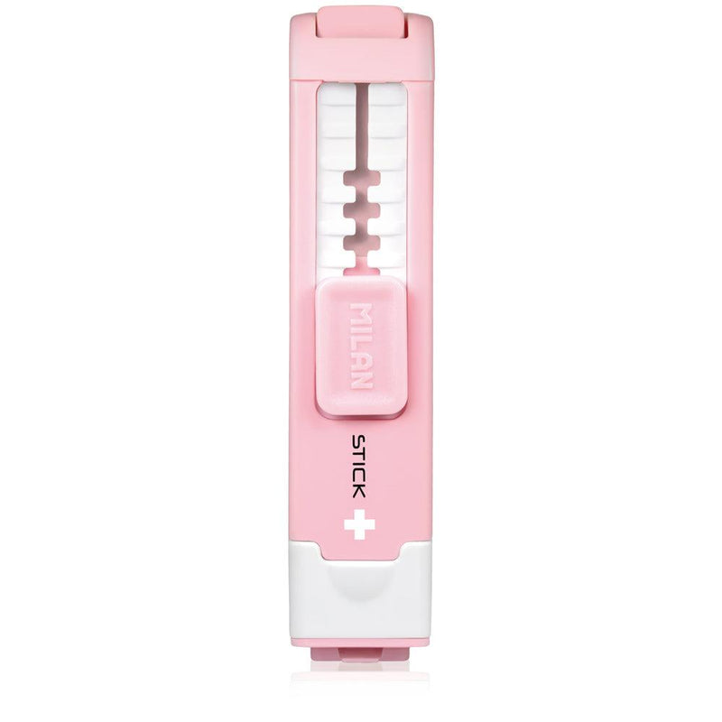 Milan Anti-Bacterial Stick Sharpener Eraser Pink - Office Connect 2018