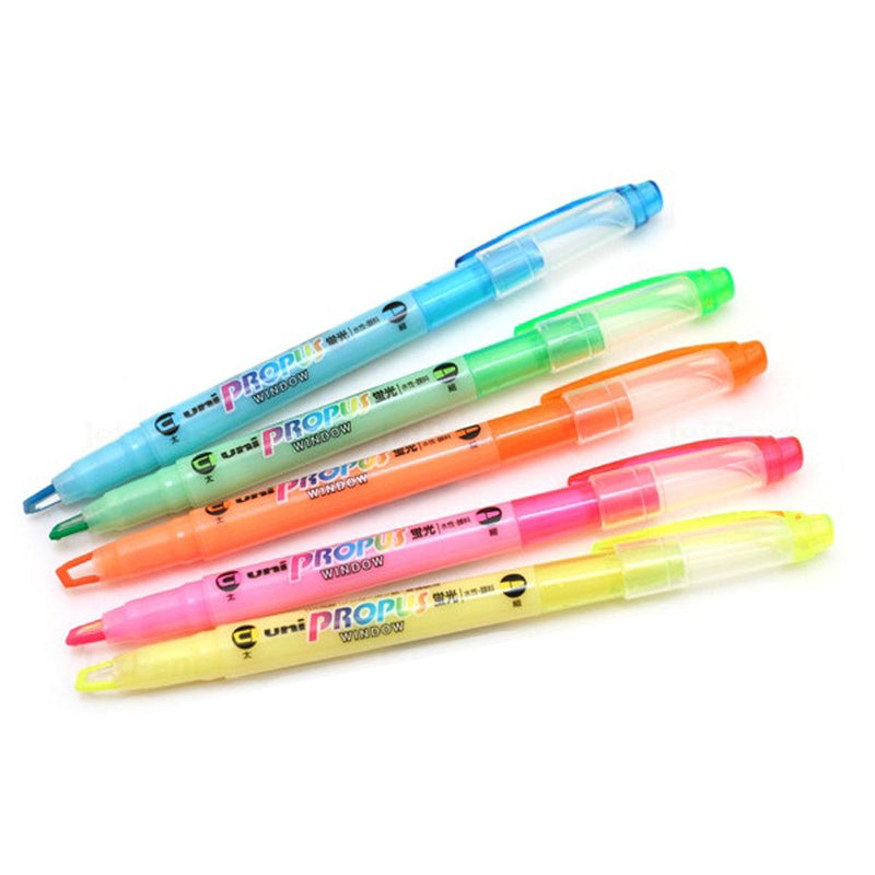 Uni Propus Window Double-Ended Highlighter 4.0mm/0.6mm 5 Pack - Office Connect 2018