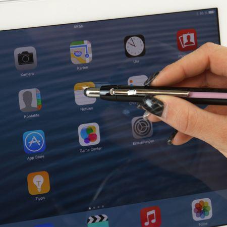 Schneider Ballpoint Stylus Pen Epsilon Touch Extra Broad Blue Ink White/Silver Barrel - Office Connect 2018
