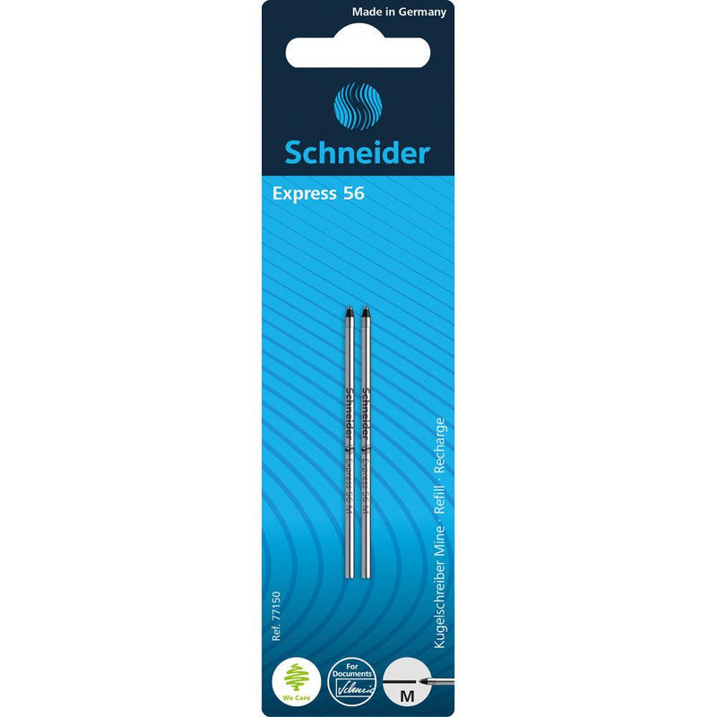 Schneider Pen Refill Ballpoint 56 Medium Black 2 pieces - Office Connect 2018