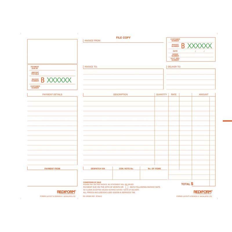 Rediform Book Invoice Statement Duplicate 50 Leaf - Office Connect 2018