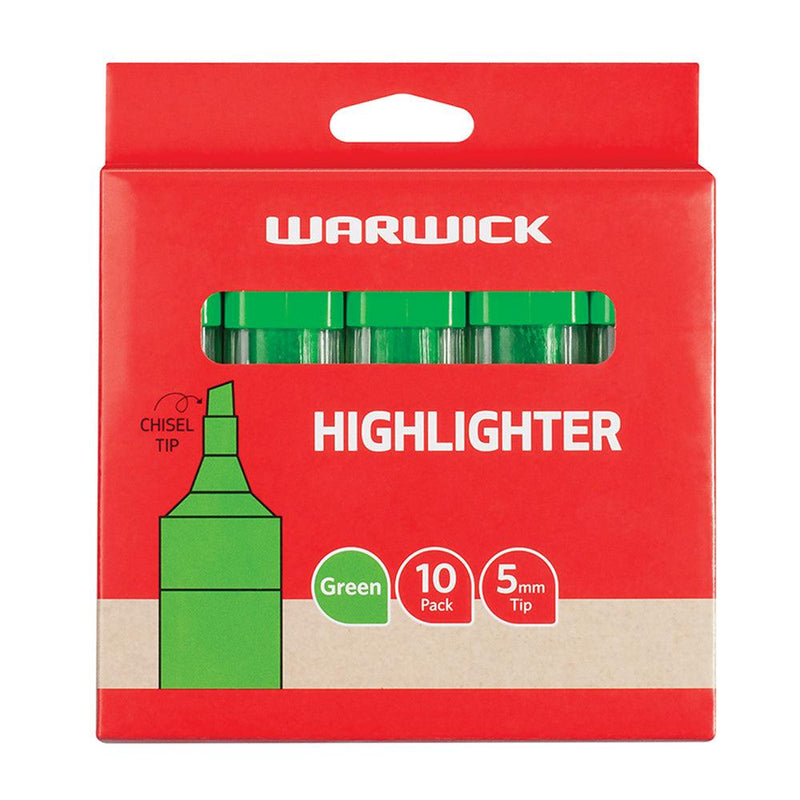 Warwick Highlighter Stubby Green - Office Connect 2018