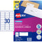 Avery Label L7158-100 64x26.7mm 30up 100 Sheets - Office Connect 2018