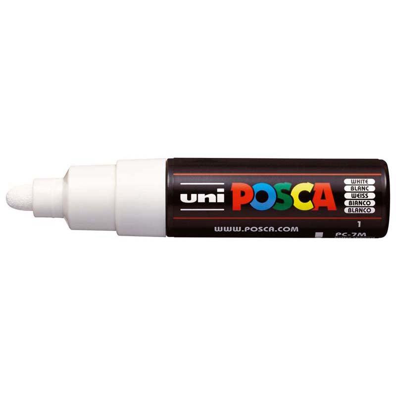 Uni Posca Marker 4.5-5.5mm Bold Bullet White PC-7M - Office Connect 2018