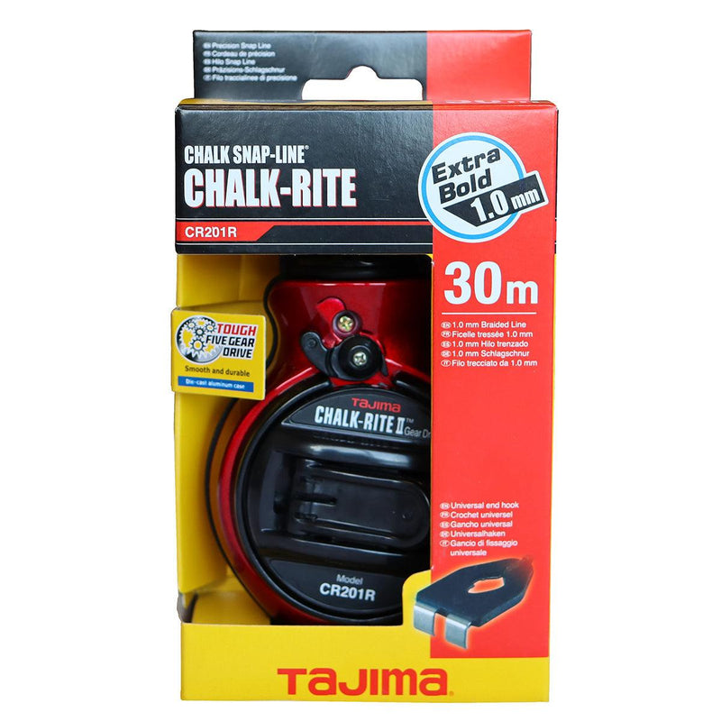 Tajima Gear-Drive Chalk Line 30m CR201R - Office Connect 2018