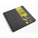 Artgecko Shady Sketchbook 300mm Square 80 Pages 40 Sheets 200gsm Black Toned Card - Office Connect 2018