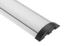 BRATECK  2-Channel 1104x92mm Slim Aluminium Floor Cable Cover. Flexible Lid Design with Rugged End Caps. - Office Connect 2018
