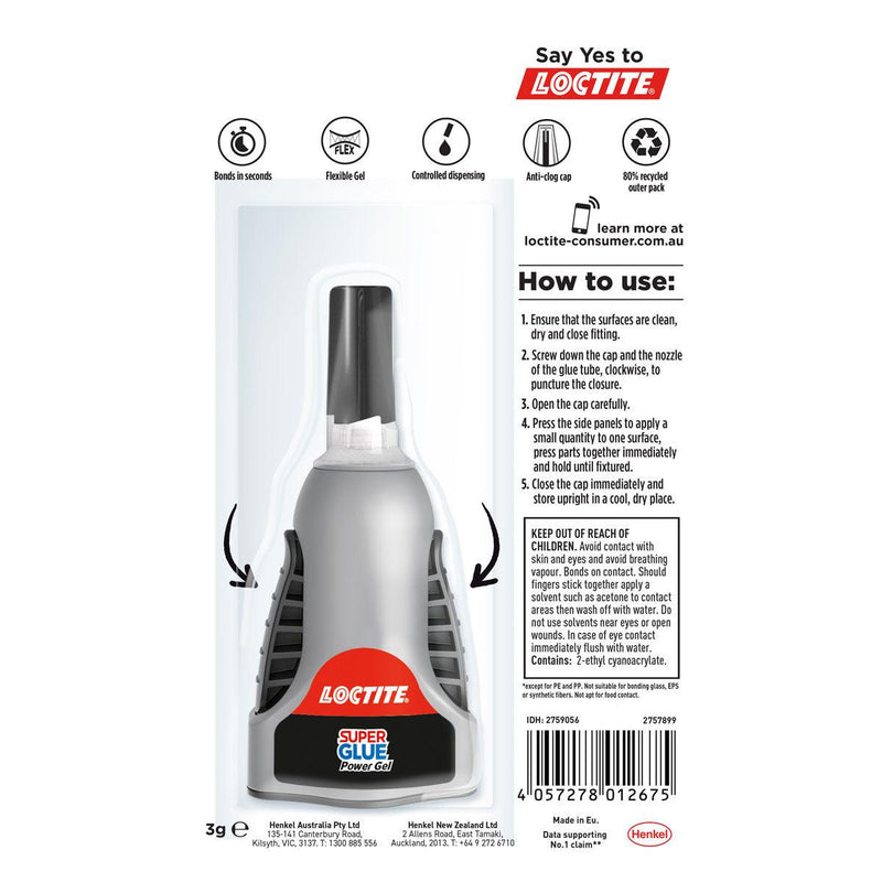 Loctite Super Glue Control Power Flex Gel 3g