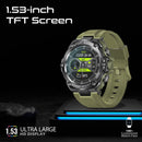 PROMATE IP67 Sport Watch with 1.53" Round Screen & BT Calling. Fitness Tracker, Pedometer, Blood Presure Prediction, Heart Rate Real Time, Smart Notifications, Over 100 Customized Watch Faces. Green - Office Connect 2018