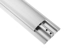 BRATECK  2-Channel 1104x92mm Slim Aluminium Floor Cable Cover. Flexible Lid Design with Rugged End Caps. - Office Connect 2018