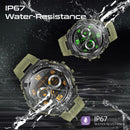 PROMATE IP67 Sport Watch with 1.53" Round Screen & BT Calling. Fitness Tracker, Pedometer, Blood Presure Prediction, Heart Rate Real Time, Smart Notifications, Over 100 Customized Watch Faces. Green - Office Connect 2018